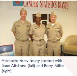 Antoinette Percy Laurry (center) with Sean Altekruse (left) and Barry Miller (right)